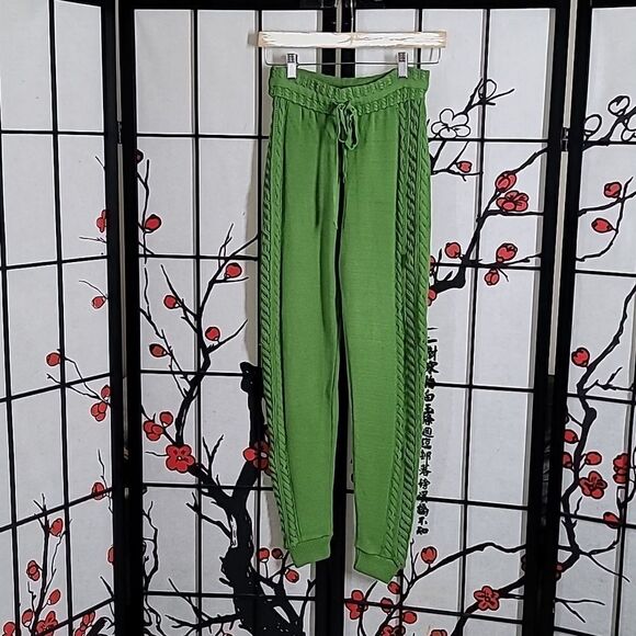 Paola Bernardi Green Knit Sweat/ Lounge Pants - Picture 1 of 10